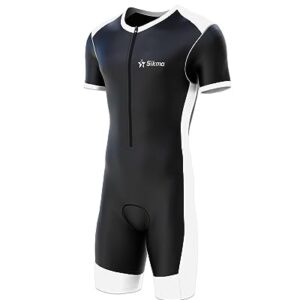 Sikma Traje de ciclismo acolchado de una pieza para hombre, negro/blanco, M