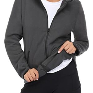 Soneven Chaqueta Forro Polar Mujer Invierno, Chaqueta Con Cremallera Para Chaqueta Mujer Invierno Elegante Ligero Paquete Cremallera Mujer de Talla Grande Para Deportes Correr Esquíal Aire Libre