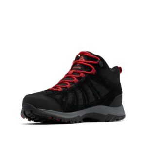 Columbia REDMOND III MID WATERPROOF Botas Montaña De Senderismo Y Trekking impermeables Hombre , Negro (Black x Mountain Red), 43 EU