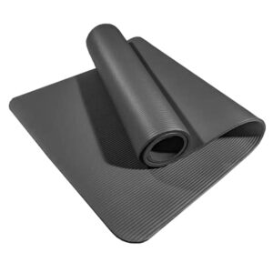 Esterilla Deporte Yoga Pilates Fitness Colchoneta Gimnasia Antideslizante,alfombras yoga NBR Alta Densidad Gruesa 8mm Diseñada para Pilates y Entrenamiento.(8MM-NEGRO)