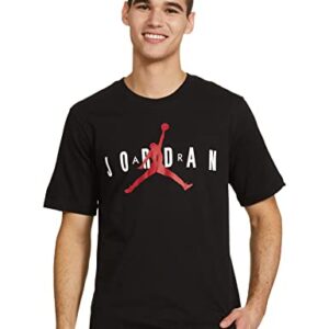 NIKE Jrdn Air Wrdmrk T-Shirt, Men's, Black/White/Gym Red, M