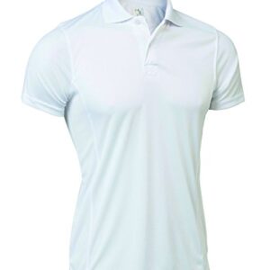 ASIOKA 2023-08-13 00:00:00, Polo Técnico Liso De Manga Corta Unisex Adulto, Blanco (White), L