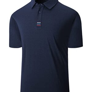 geeksport Polo Hombre Manga Corta Camisetas Golf Deporte T-Shirt Verano Casual