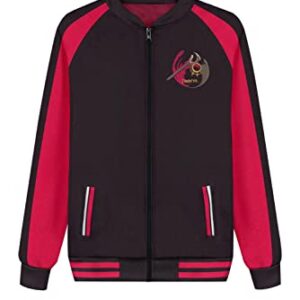 Sudadera de béisbol para hombre y mujer, uniforme, de béisbol, chaqueta de béisbol, sudadera con capucha, Hololiva, inglés, CallioP Calli rojo, XL (contorno del pecho 126 cm)
