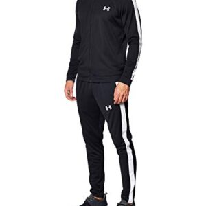 Under Armour EMEA Track Suit, chándal hombre, Negro (Black / White), L