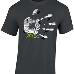 Camiseta de escalada, accesorio para escalada, equipo para exteriores, regalo de búlder, Dark Grey - Bouldern Adrenalin, M