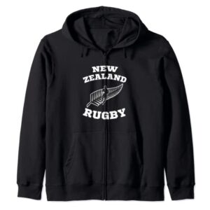 Nueva Zelanda Bandera Kiwis Rugby Equipo Sudadera con Capucha