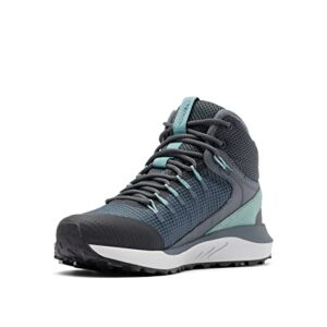 Columbia Trailstorm Mid Waterproof Botas Montaña De Senderismo Y Trekking para Mujer, Gris (Graphite x Dusty Green), 39 EU