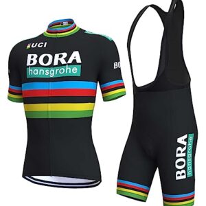 Wanty Ropa Ciclismo Hombre MTB Verano Conjunto Maillot Bici + Culotte Corto con Tirantes 19D Gel Trajes de Bicicleta Equipos…