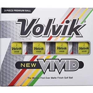 Volvik Vívido Pelota de Golf, Unisex, Amarillo, L