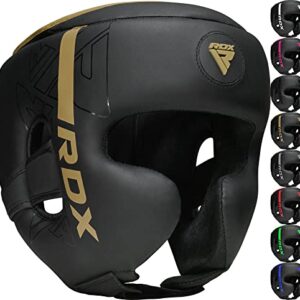 RDX Cascos Boxeo Helmet MMA para Entrenamiento y Muay Thai, Maya Hide Cuero Kara Head Guard, Ideal para Grappling, Sparring, Artes Marciales Kickboxing, Karate, BJJ, Taekwondo
