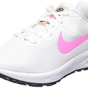 NIKE Revolution 6 Next Nature, Zapatillas de Deporte Mujer, Blanco Rosa Hechizo Fósil de Piedra, 40 EU