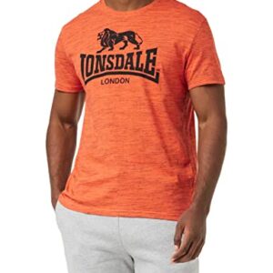 Lonsdale Gargrave Camisa, Marl Orange/Black, M para Hombre