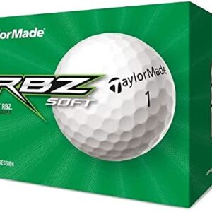Pelotas de golf TaylorMade RBZ Soft Dozen, blancas, una docena, 2021