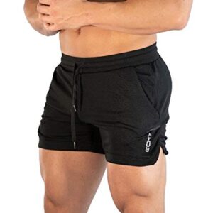 Superora Hombres Running Gym Pantalones Cortos Deportivos Pantalones Cortos de Entrenamiento al Aire Libre Transpirables con Bolsillos