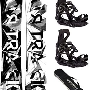 AIRTRACKS Snowboard Set Tabla BWF Extra Wide Hombre 161 - Fijaciones Master L - SB Bag