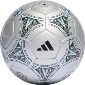 adidas Balón Unisex (Cosido a máquina) Messi CLB, Silver Met./Core Black/Bliss Blue, IA0972, 5
