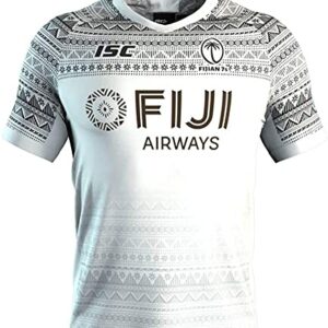 GreSeaso Camiseta de rugby para hombre – 2020 Fiji Rugby Jersey Sevens – Camiseta de rugby para huéspedes principales, ropa deportiva para gimnasio, cómodo, camiseta M, color blanco roto
