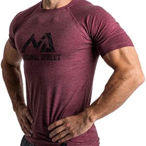 NATURAL ATHLET Slim-Fit Camiseta Fitness para Hombre - Camiseta Larga de Secado Rápido para Gimnasio - Musculación, Entrenamiento de Fuerza y Deporte