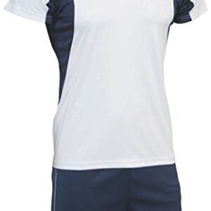 Asioka 69/12 Conjunto de Mangas Cortas, Unisex Adulto, Blanco/Azul Marino, XL