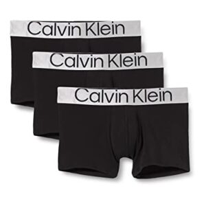Calvin Klein Hombre Pack de 3 Bóxers Trunks Algodón con Stretch, Negro (Black), M