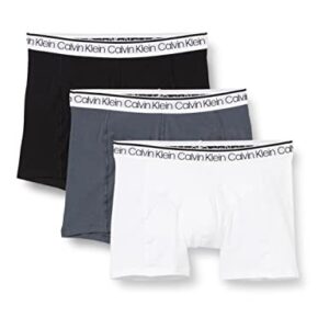 Calvin Klein Hombre Pack de 3 Bóxer Brief, Multicolor (Black/White/Turbulence), L [Amazon Exclusive]