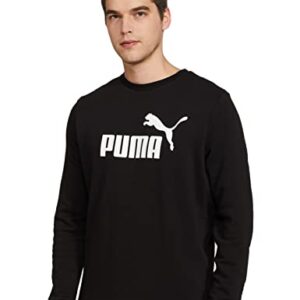 PUMA ESS Big Logo Crew TR Sudadera, Hombre, Black, S