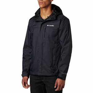 Columbia Hombre Chubasquero Impermeable, Black, L