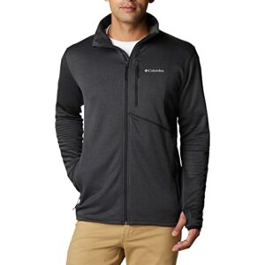 Columbia Hombre Chaqueta De Forro Polar Con Cremallera, Black Heather, L