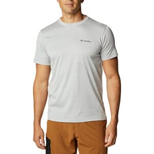 Columbia Hombre Camiseta técnica de Manga Corta, Columbia Grey Heather 039, XL