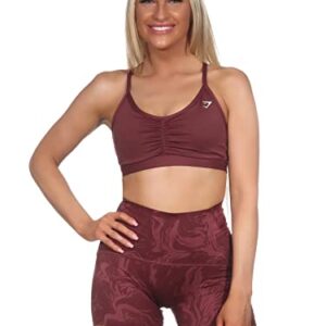 GYMSHARK Sujetador deportivo Ruched para mujer, marrón rojizo, M