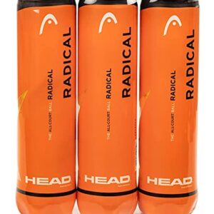 Head Radical Pelotas de tenis, Caja de 4 pelotas, Paquete de 3, Amazon Exclusive