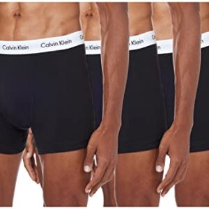 Calvin Klein Hombre Pack de 3 Bóxers Trunks Algodón con Stretch, Negro (Black), L
