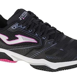 Joma Zapatillas de pádel-T.Set Lady Zapatos de Tenis, Mujer, Negro Fucsia, 38 EU