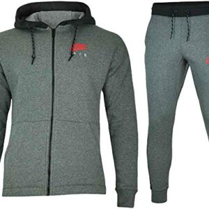 Nike - Nike Tuta Uomo Cotone Felpato Grigia - L, Gris